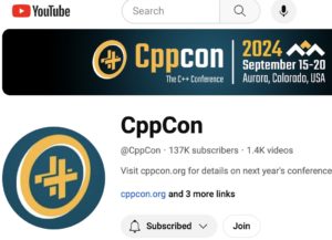 CppCon YouTube Channel