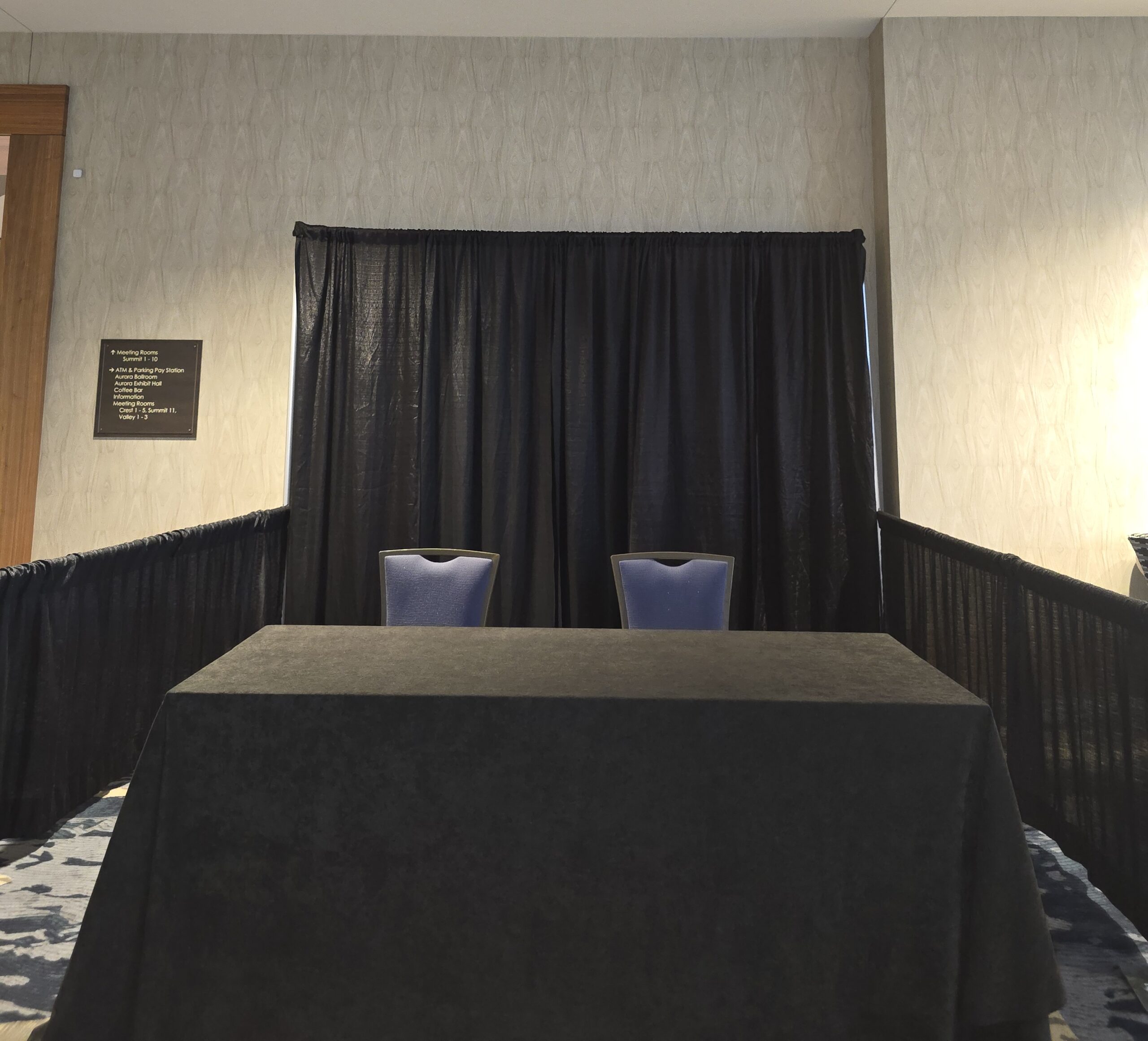 empty exhibitor booth